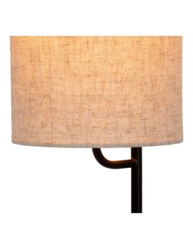 Magic  de Lucide  - Lampe de table métal noir abat-jour lin - E27