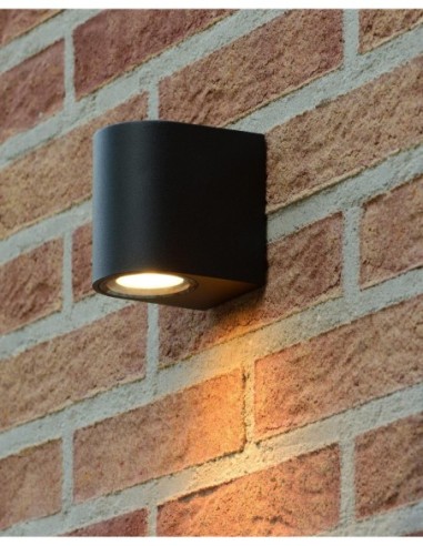 Lucide - Zaro - Applique murale cylindrique 1xGU10 noire