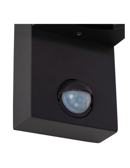 Zaro de Lucide - Applique murale cylindrique détecteur IR 2xGU10 noire