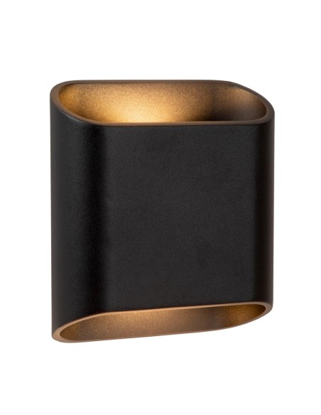 Applique murale Int/Ext LED Dim. 2x5W 2700K IP65 Noir - Lucide - Atila