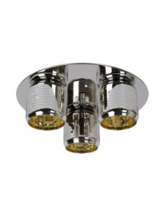 Plafonnier Diam. 38 cm 3xG9 42 W Dimmable Chrome et Or - Lucide - ERYN 2