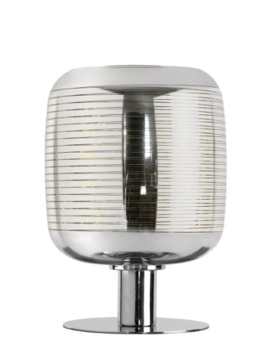 Eryn de Lucide - lampe de table vintage années 60 en verre et métal chromé