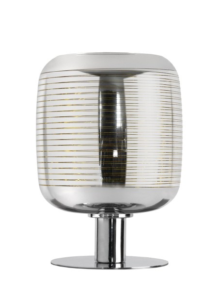 Eryn de Lucide - lampe de table vintage années 60 en verre et métal chromé