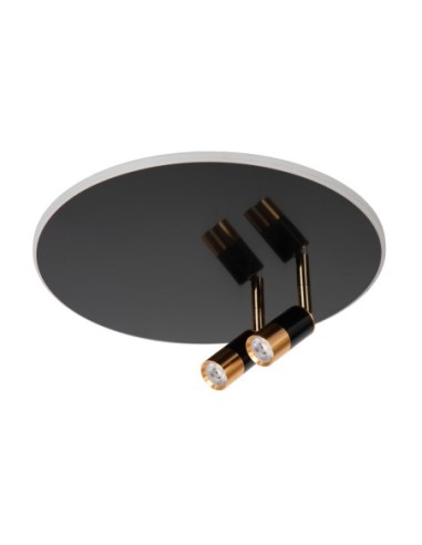 Plafonnier Diam. 40 cm LED CCT 2700K Noir et Or  - Lucide - JUBEL
