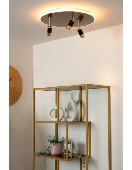 Plafonnier Diam. 48 cm LED CCT 2700K Or Mat / Laiton - Lucide - JUBEL