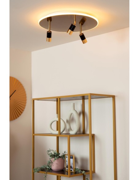 Plafonnier Diam. 48 cm LED CCT 2700K Or Mat / Laiton - Lucide - JUBEL