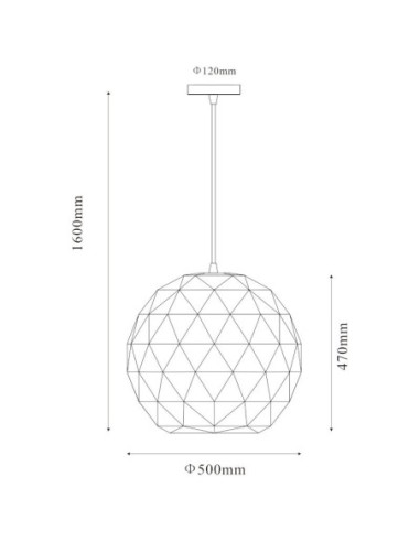 Suspension Led métal ronde blanche Asterope 500 - Deko Light Leluminaireled.com