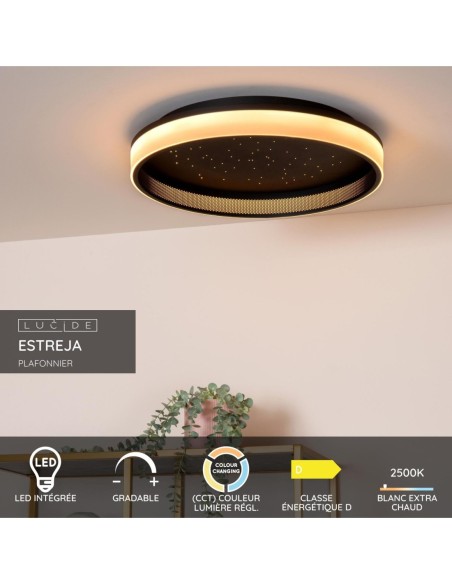 Lucide - Estreja - Plafonnier Led dimmable 3 steps 40 cm - CCT - fiche technique