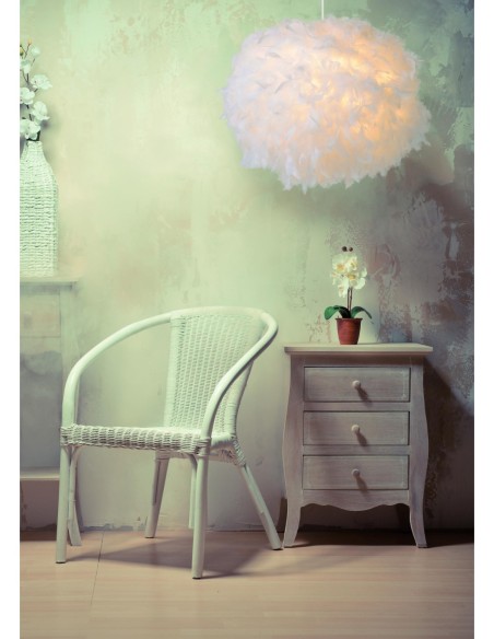 Lucide GOOSY SOFT Suspension Diam. 50 cm 1xE27 Blanc | Deko Light