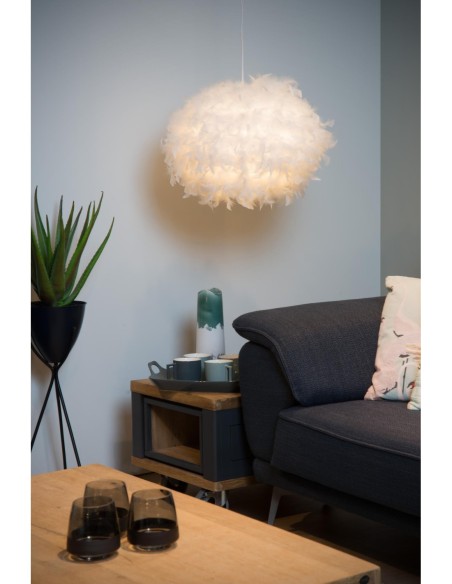 Suspension Diam. 50 cm 1xE27 Dimmable Blanc - Lucide - GOOSY SOFT