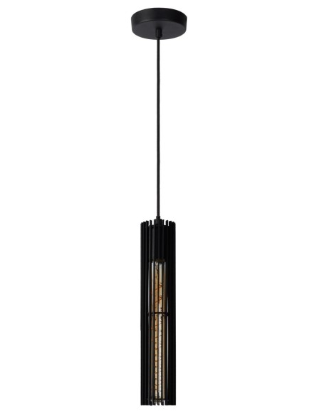 Suspension Diam. 6,5 cm 1xE27 60 W Métal Noir - Lucide - LIONEL
