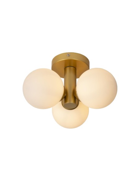Plafonnier Salle de bains Diam. 28 cm 3xG9 IP44  40 W Or Mat / Laiton - Lucide - TRUDY