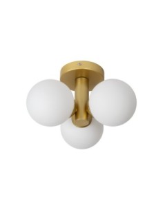 Plafonnier Salle de bains Diam. 28 cm 3xG9 IP44  40 W Or Mat / Laiton - Lucide - TRUDY 2