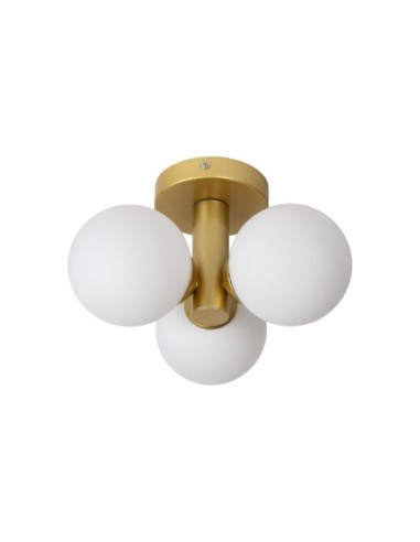 Plafonnier Salle de bains Diam. 28 cm 3xG9 IP44  40 W Or Mat / Laiton - Lucide - TRUDY