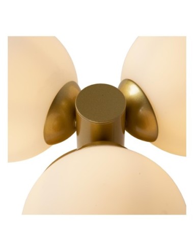 Plafonnier Salle de bains Diam. 28 cm 3xG9 IP44  40 W Or Mat / Laiton - Lucide - TRUDY