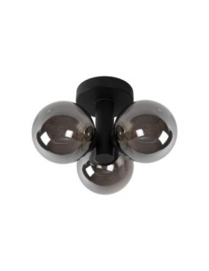Plafonnier Salle de bains Diam. 28 cm 3xG9 IP44 40 W Noir - Lucide - TRUDY 2