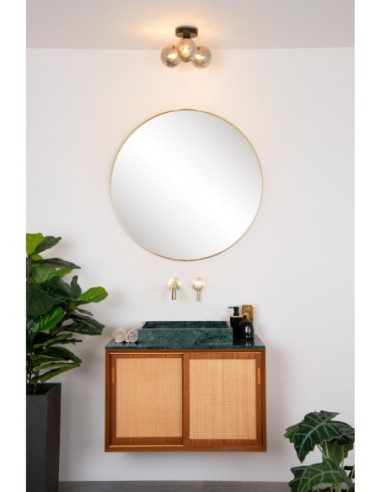 Plafonnier Salle de bains Diam. 28 cm 3xG9 IP44 40 W Noir - Lucide - TRUDY