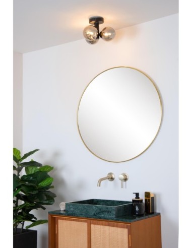 Plafonnier Salle de bains Diam. 28 cm 3xG9 IP44 40 W Noir - Lucide - TRUDY