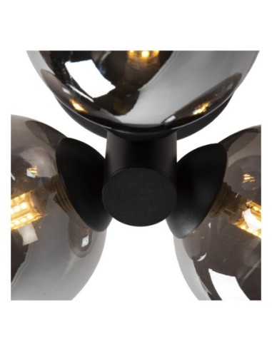 Plafonnier Salle de bains Diam. 28 cm 3xG9 IP44 40 W Noir - Lucide - TRUDY