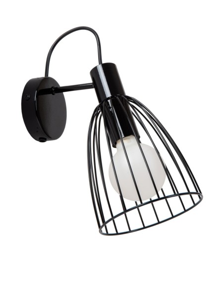 Applique murale 1xE27 40W Dimmable Métal Noir - Lucide - MACARONS