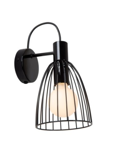 Applique murale 1xE27 40W Dimmable Métal Noir - Lucide - MACARONS