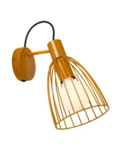 Applique murale 1xE27 40W Dimmable Métal Jaune Ocre - Lucide - MACARONS