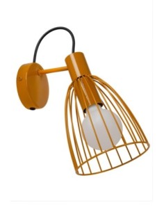 Applique murale 1xE27 40W Dimmable Métal Jaune Ocre - Lucide - MACARONS 2