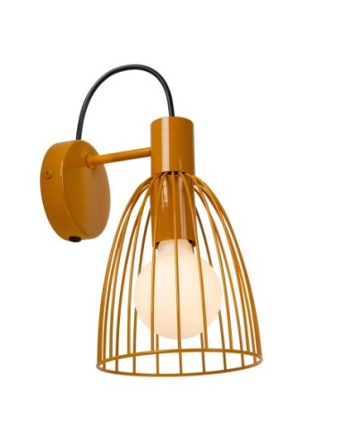 Applique murale 1xE27 40W Dimmable Métal Jaune Ocre - Lucide - MACARONS