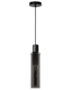 Suspension Diam. 10 cm 1xE27 40 W Dimmable Fumé & Noir - Lucide - ORLANDO 2