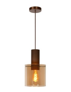 Suspension Diam. 20 cm 1xE27 40 W Dimmable  Ambre - Lucide - TOLEDO