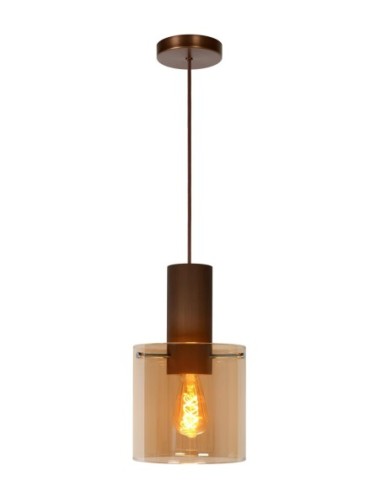 Suspension Diam. 20 cm 1xE27 40 W Dimmable  Ambre - Lucide - TOLEDO