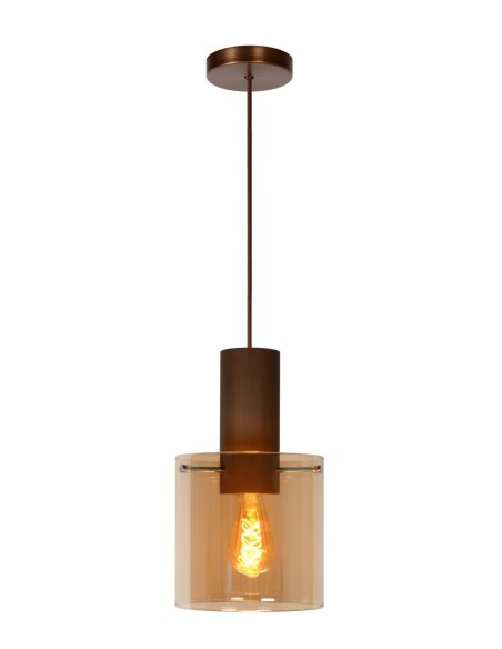 Suspension Diam. 20 cm 1xE27 40 W Dimmable  Ambre - Lucide - TOLEDO