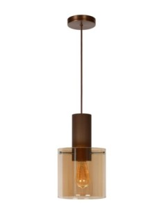 Suspension Diam. 20 cm 1xE27 40 W Dimmable  Ambre - Lucide - TOLEDO 2