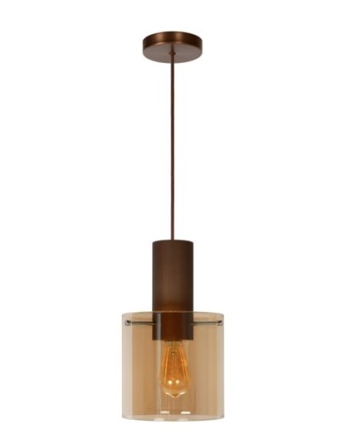 Suspension Diam. 20 cm 1xE27 40 W Dimmable  Ambre - Lucide - TOLEDO