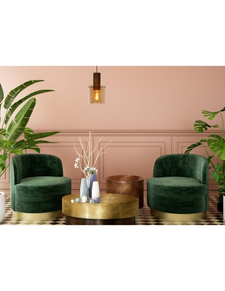 Suspension Diam. 20 cm 1xE27 40 W Dimmable  Ambre - Lucide - TOLEDO