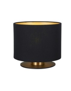 Lampe de table Diam. 20 cm 1xE27 Noir et or mat - Lucide - Fudral