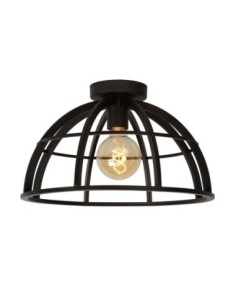 Plafonnier Led Diam. 40 cm 1xE27 60 W Métal Noir - Lucide -DIKRA