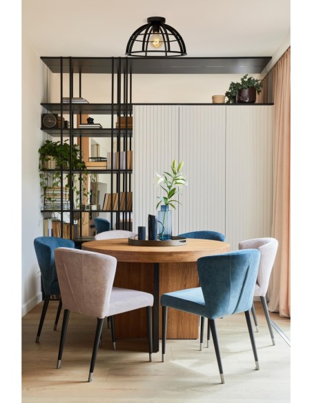 Plafonnier Led Diam. 40 cm 1xE27 60 W Métal Noir - Lucide -DIKRA