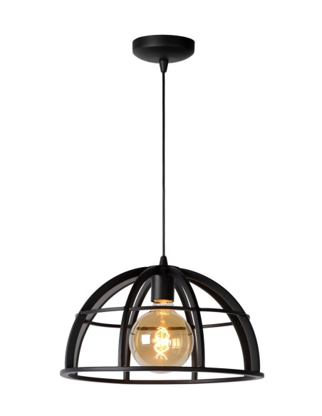 Suspension Diam. 40 cm 1xE27 Dimmable Métal Noir - Lucide - DIKRA