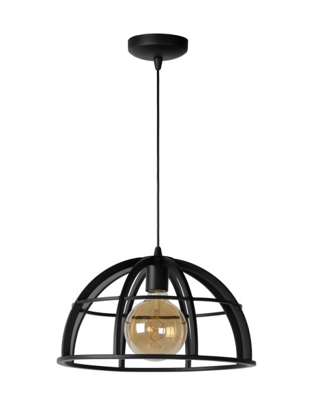Suspension Diam. 40 cm 1xE27 Dimmable Métal Noir - Lucide - DIKRA