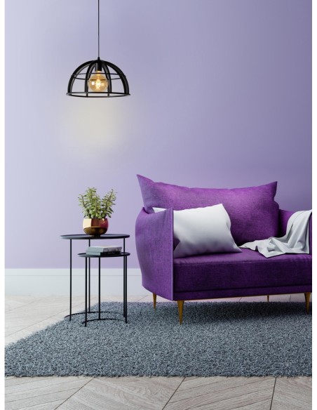 Suspension Diam. 40 cm 1xE27 Dimmable Métal Noir - Lucide - DIKRA