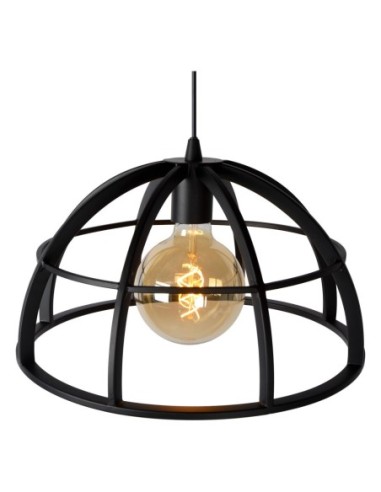 Suspension Diam. 40 cm 1xE27 Dimmable Métal Noir - Lucide - DIKRA