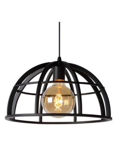 Suspension Diam. 40 cm 1xE27 Dimmable Métal Noir - Lucide - DIKRA