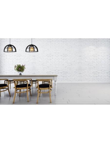 Suspension Led Dimmable 60 W 2xE27 Métal Noir - Lucide - DIKRA