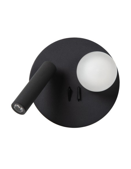 Lucide - Matiz - Applique murale Led rotative 2 sources lumineuses noire