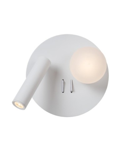 Applique murale Led rotative 2 sources lumineuses blanche - Lucide - Matiz