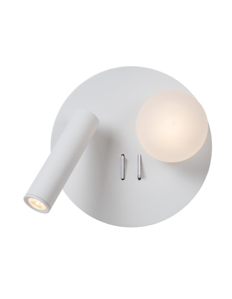 Applique murale Led rotative 2 sources lumineuses blanche - Lucide - Matiz