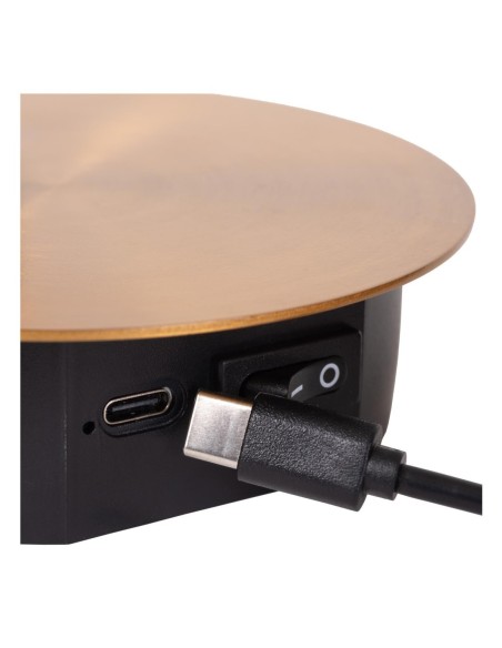 Jolijn  de Lucide - Applique murale Led rotative or mat  - rechargeable sur prise USB