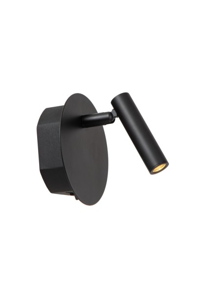 Applique murale Led rotative rechargeable noire - Lucide -  Jolijn