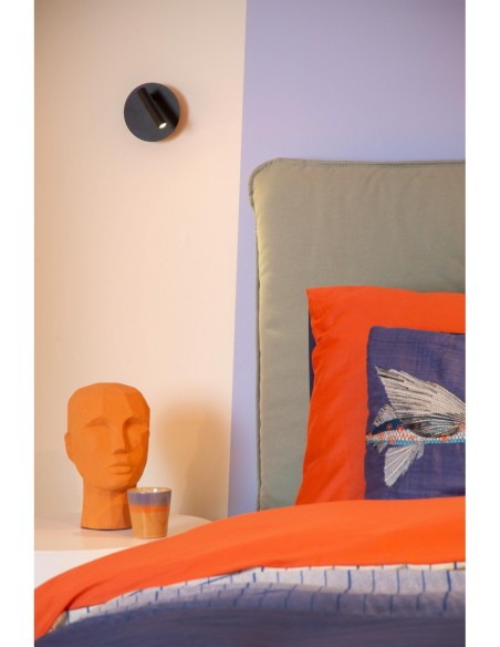 Jolijn de  Lucide - Applique murale Led rotative rechargeable noire